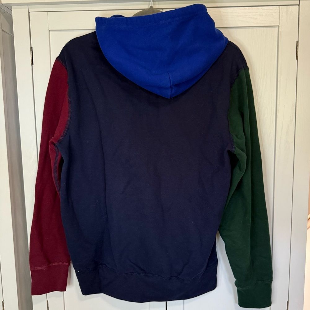 Polo Ralph Lauren Colorblock Hoodie Mens Small Navy Red Green Yellow Preppy - Picture 6 of 6